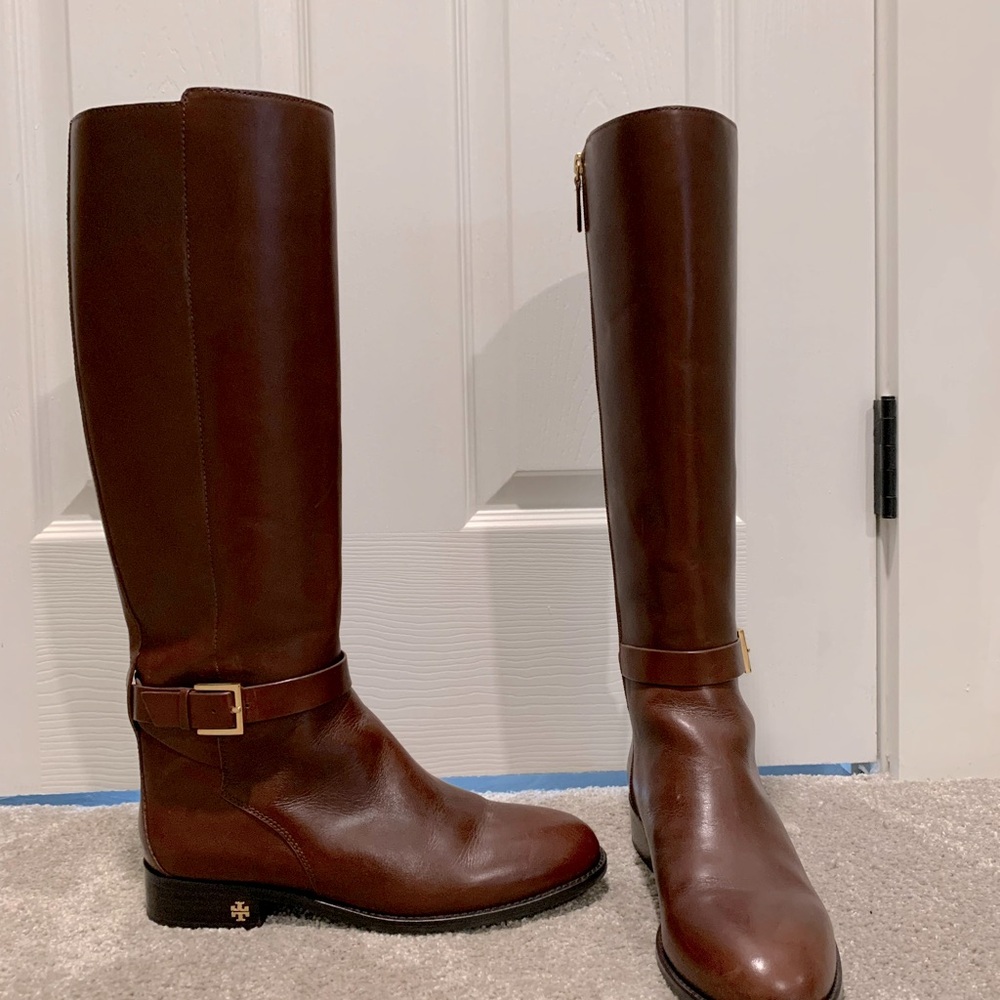 Tory Burch Brooke Knee High Leather Riding Boots sz 9